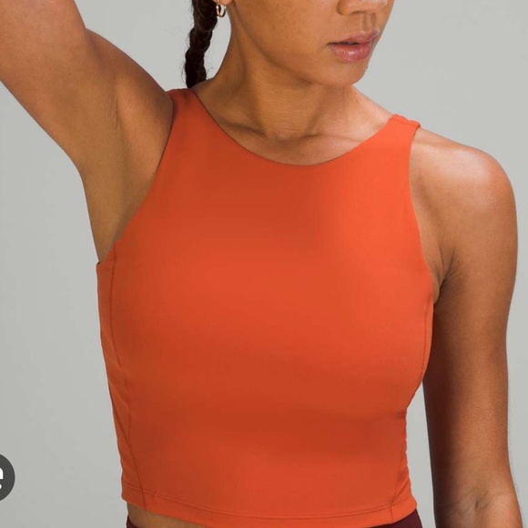 🍋🧡🍊NEW- Lululemon Alian high neck tank top in canyon orange - Picture 4 of 17